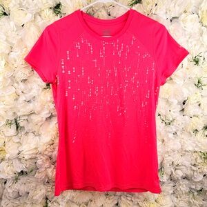 Champion Short Sleeve Athletic Tee Women's Bright Pink Medium